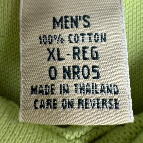 EUC Men's L.L. BEAN Knit Polo Shirt Yellow-Green 0 NR05 | Size XL - Picture 5 of 6